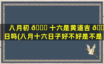 八月初 💐 十六是黄道吉 🌻 日吗(八月十六日子好不好是不是吉祥日)